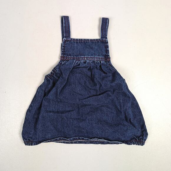 Vtg Oshkosh B'gosh Y2K Dress Girls 18m Dress Embroidered Bubble Hem - Picture 4 of 5